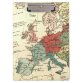 Europa kaart landen Wereld Antiek Klembord (Voorkant)