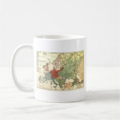 Europa kaart landen Wereld Antiek Koffiemok (Links)