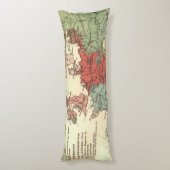 Europa kaart landen Wereld Antiek Lichaamskussen (Achterkant (Verticaal))