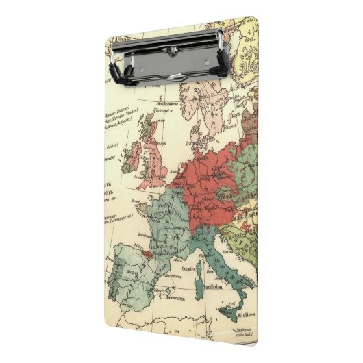 Europa kaart landen Wereld Antiek Mini Klembord (Angled2)