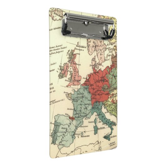 Europa kaart landen Wereld Antiek Mini Klembord (Schuin)