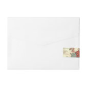 Europa kaart landen Wereld Antiek Omwikkelbaar Adreslabel (Achterkant)