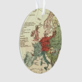 Europa kaart landen Wereld Antiek Ornament (voorkant)