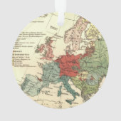 Europa kaart landen Wereld Antiek Ornament (achterkant)