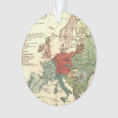 Europa kaart landen Wereld Antiek Ornament (voorkant)