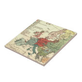 Europa kaart landen Wereld Antiek Tegeltje (Zijkant)