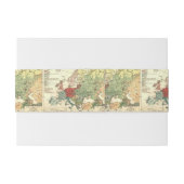 Europa kaart landen Wereld Antiek Uitnodigingen Wikkel (Achterkant Voorbeeld)