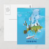 Europa Kaart landschap reisposter (Voorkant / Achterkant)