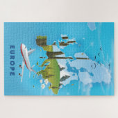 Europa kaart landschap reisposter legpuzzel (Horizontaal)