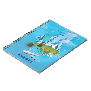 Europa Kaart landschap reisposter Notitieboek