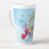 Europa-kaart Latte Mok (Linkerhoek)