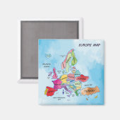 Europa-kaart Magneet (Voorkant / Achterkant)