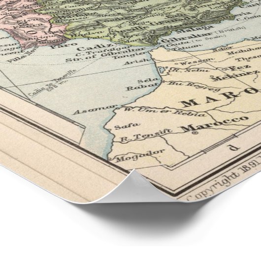 Europa-kaart Poster (Hoek)