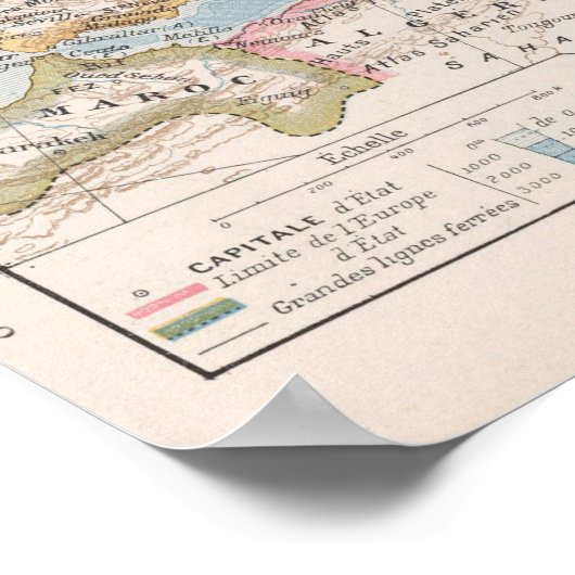  Europa-kaart Poster (Hoek)