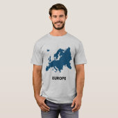 Europa-kaart T-shirt (Voorkant volledig)
