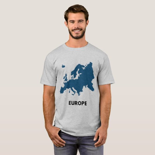 Europa-kaart T-shirt (Voorkant volledig)
