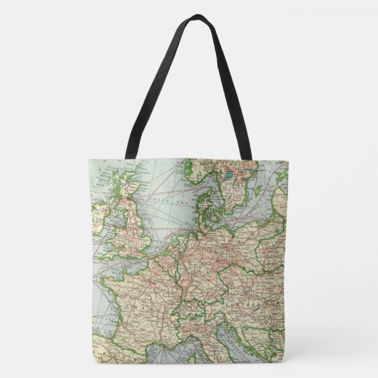 Europa-kaart Tote Bag (Voorkant)