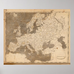 Europa-kaart van Arrowsmith Poster
