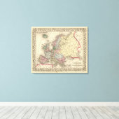 Europa-kaart van Mitchell Canvas Afdruk (Insitu (Houten vloer))