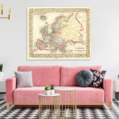 Europa-kaart van Mitchell Canvas Afdruk (Insitu (Woonkamer))
