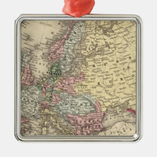 Europa-kaart van Mitchell Metalen Ornament