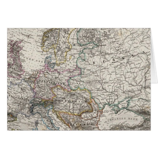 Europa-kaart van Stieler (Voorkant Horizontaal)