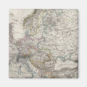 Europa-kaart van Stieler Magneet