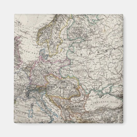 Europa-kaart van Stieler Magneet (Voorkant)