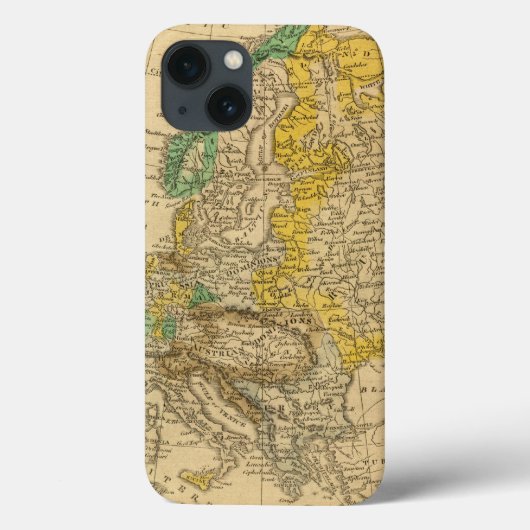 Europa-kaart van Worcester Case-Mate iPhone Case (Achterkant)
