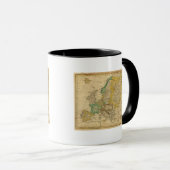 Europa-kaart van Worcester Mok (Voorkant rechts)