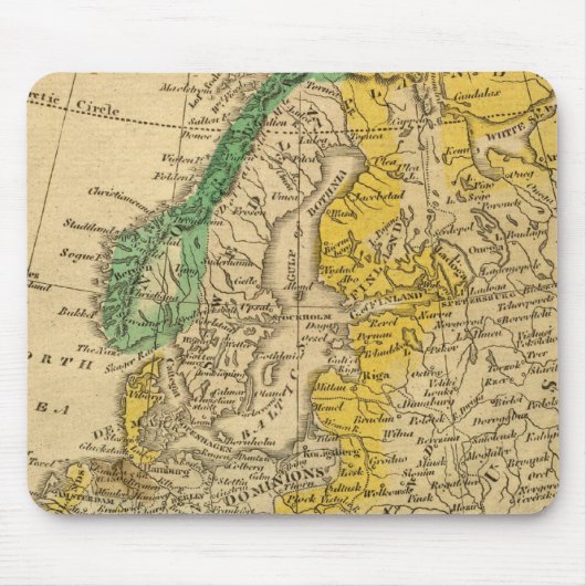 Europa-kaart van Worcester Muismat (Voorkant)