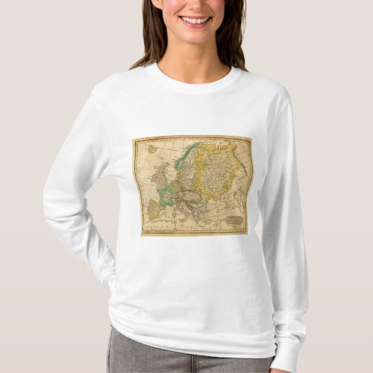 Europa-kaart van Worcester T-shirt (Voorkant)