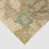 Europa-kaart van Worcester Tissuepapier (Detail)