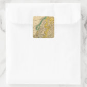 Europa-kaart van Worcester Vierkante Sticker (Tas)
