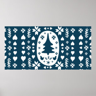 Europa Kerstaktevollskedaal met vuurwerk Poster