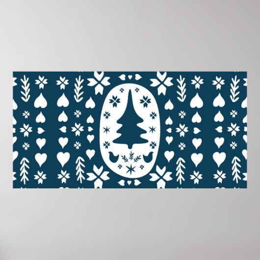 Europa Kerstaktevollskedaal met vuurwerk Poster (Voorkant)