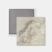 Europa - kleurloze kaart magneet (Voorkant / Achterkant)