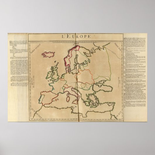 Europa-klimaat Poster (Voorkant)