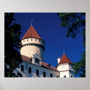 Europa, Konopiste Castle, Tsjechië, standbeeld Poster