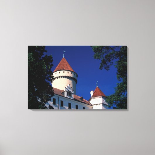 Europa, Konopiste Kasteel, Tsjechië, standbeeld Canvas Afdruk (Voorkant)