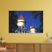 Europa, Konopiste Kasteel, Tsjechië, standbeeld Canvas Afdruk (Insitu (Woonkamer))