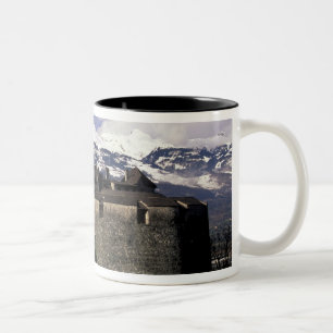 Europa, Liechtenstein, Vaduz. Kasteel Vaduz, 2 Tweekleurige Koffiemok