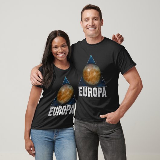 Europa Maan Jupiter Planeet Zonnestelsel Astronomi T-shirt (Unisex)