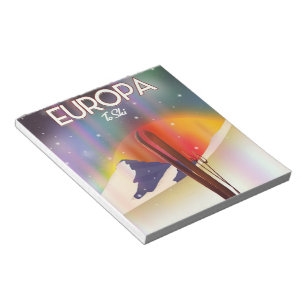 Europa - maan van Jupiter ruimte kunst. Notitieblok