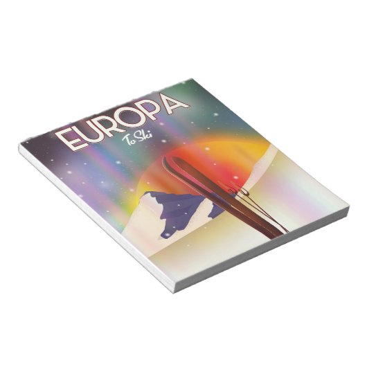 Europa - maan van Jupiter ruimte kunst. Notitieblok (Schuin)