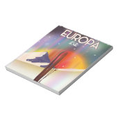 Europa - maan van Jupiter ruimte kunst. Notitieblok (Linkerzijde)