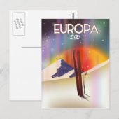 Europa - Maan van Jupiter Ruimtekunst. Briefkaart (Voorkant / Achterkant)