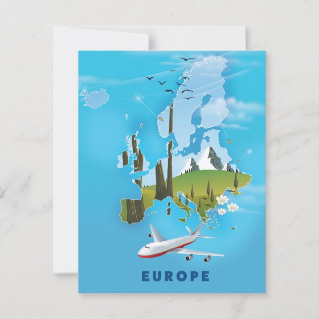 Europa Map-landschapsreistoestel (Voorkant)