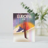 Europa - Muon of Jupiter Space Art. Briefkaart (Staand voorkant)