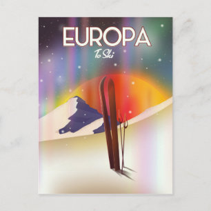 Europa - Muon of Jupiter Space Art. Briefkaart